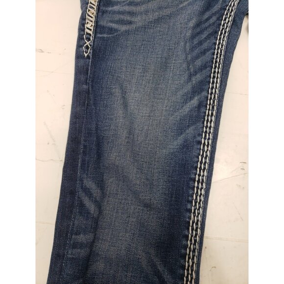 Rock Revival Women’s Erin S400 Blue Denim Faded Skinny Leg Jeans Size 27 - Picture 8 of 16
